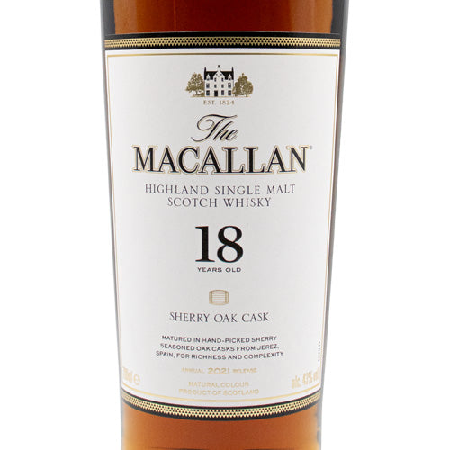 ザ マッカラン 18年 シングルモルト シェリー オーク カスク 43% 700ml