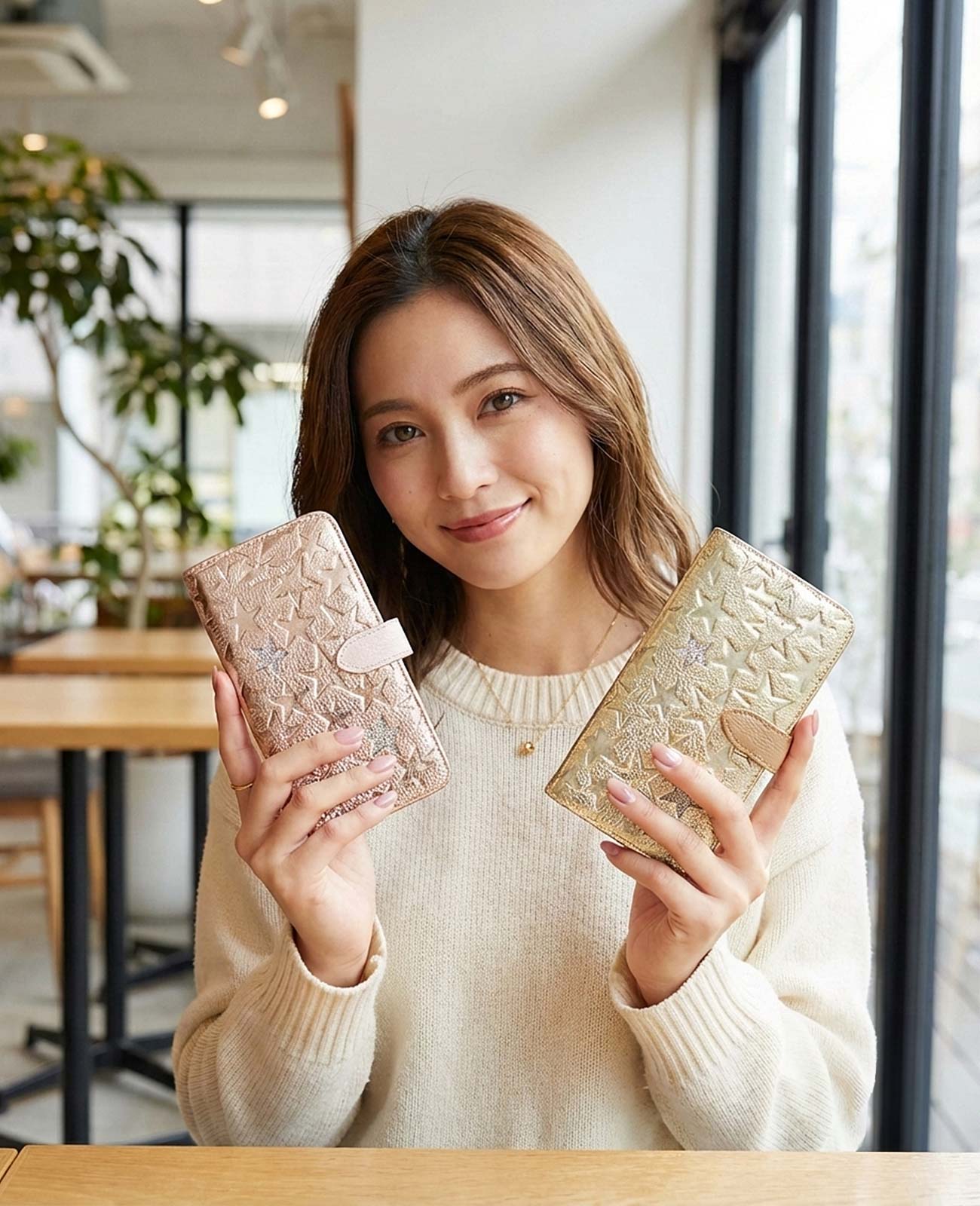 クリスタル付スター多機種対応 スマホケース 1987