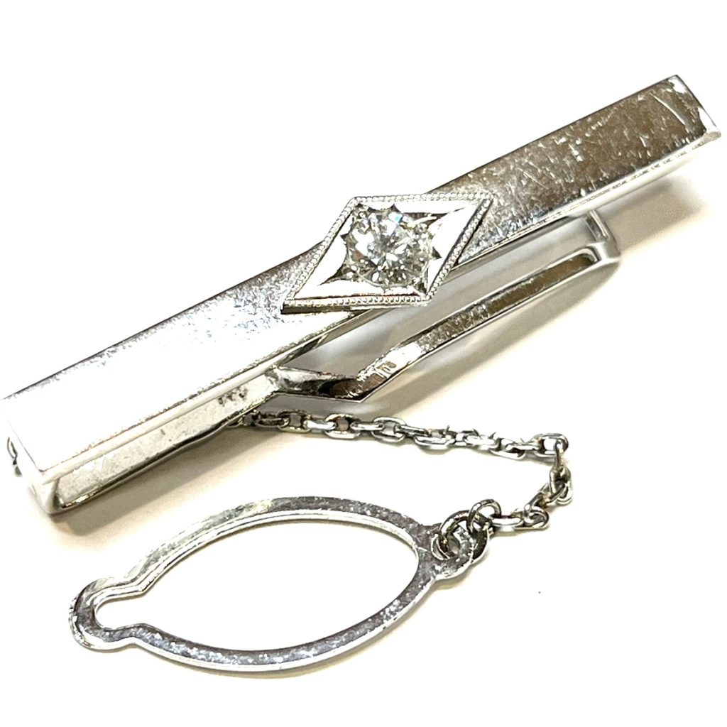 最終値下』プラチナ Pt 0.37ct一粒ダイヤモンド ネクタイピン 最終値下