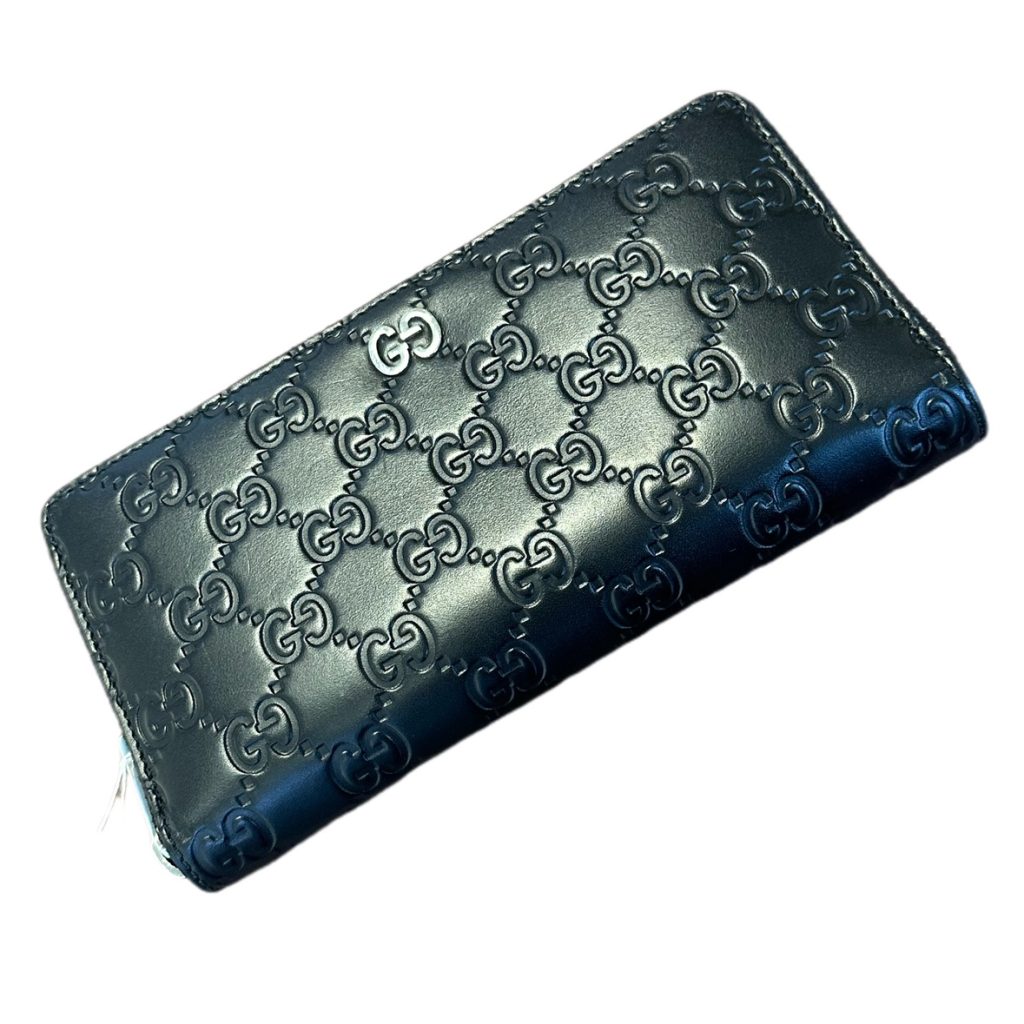 GUCCI グッチ グッチシマ ドリアン GG柄 ラウンドファスナー長財布