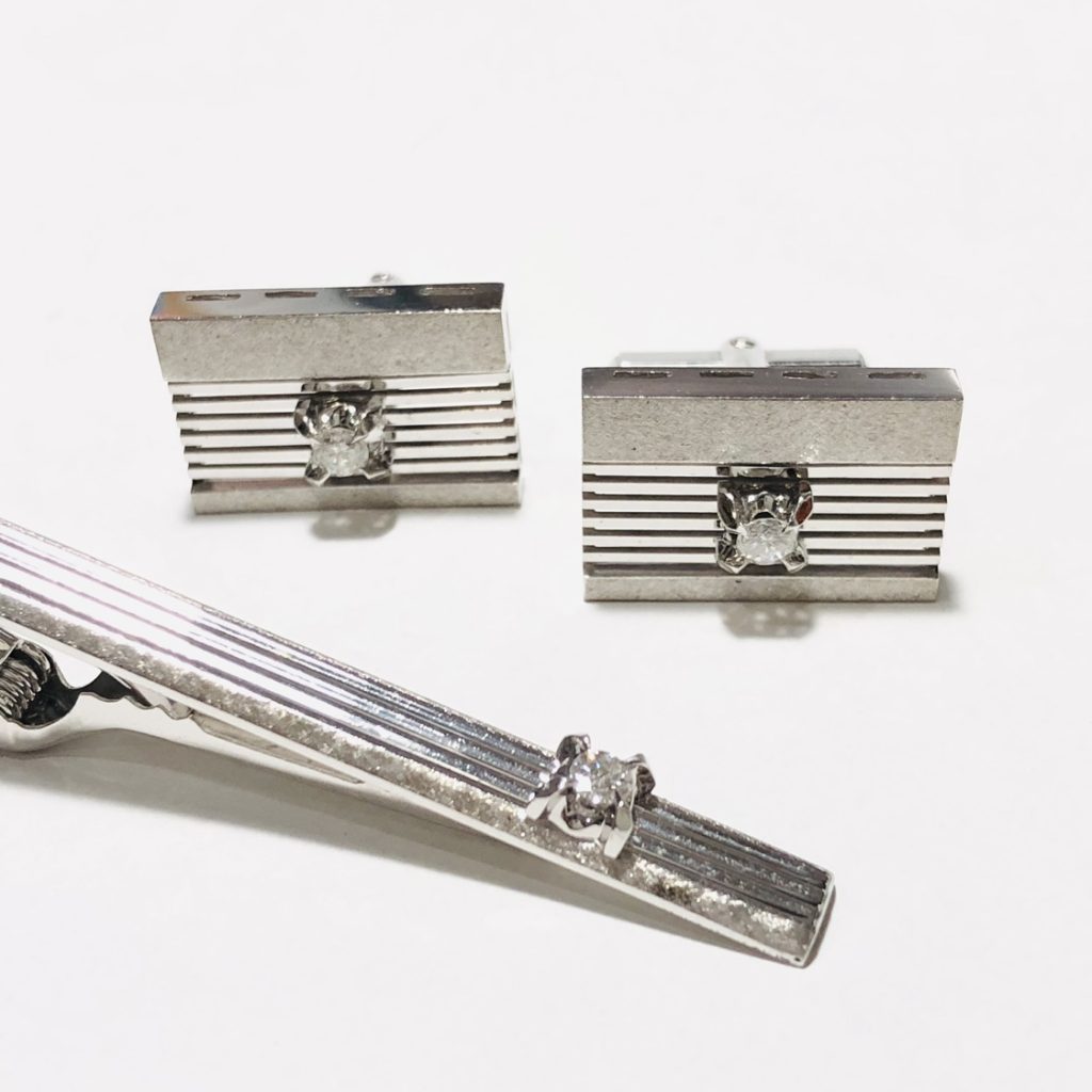 有田焼 K14 ネクタイピン 14金ホワイトゴールド K14WG（14金ホワイト