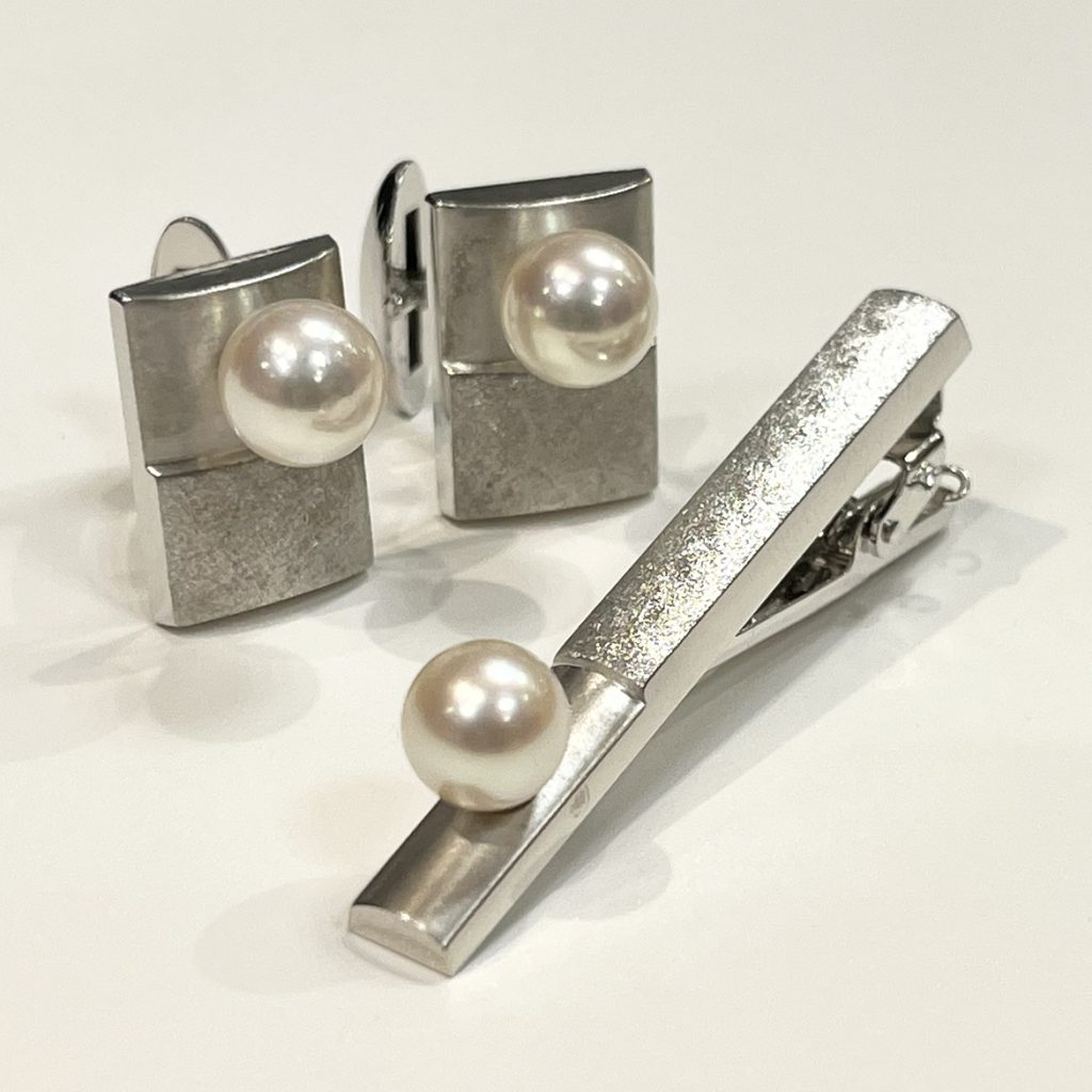 カフスボタンネクタイピンK14WG K14WG ネクタイピン カフスボタン