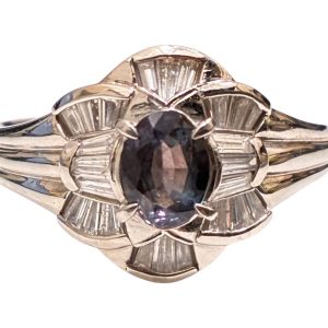 クレサンベール 再結晶 アレキサンドライト ネックレス Pt950/Pt850