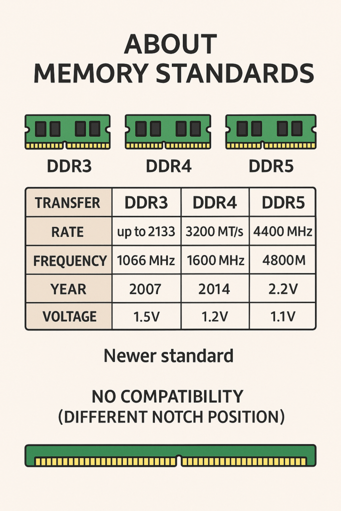 新人エンジニア向け】メモリの規格とは？DDR3・DDR4・DDR5をやさしく