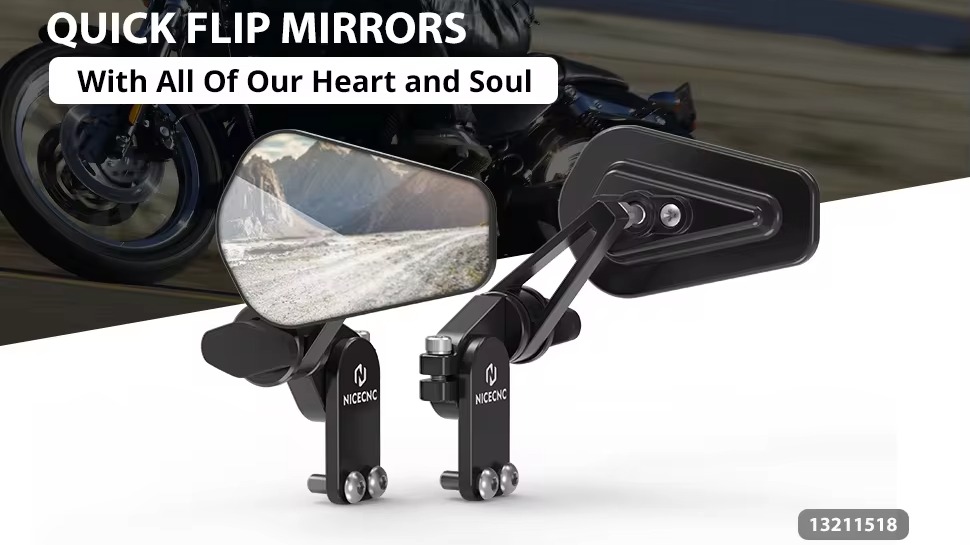 NiceCNC ユニバーサル クイックフリップミラー マウント バイク用