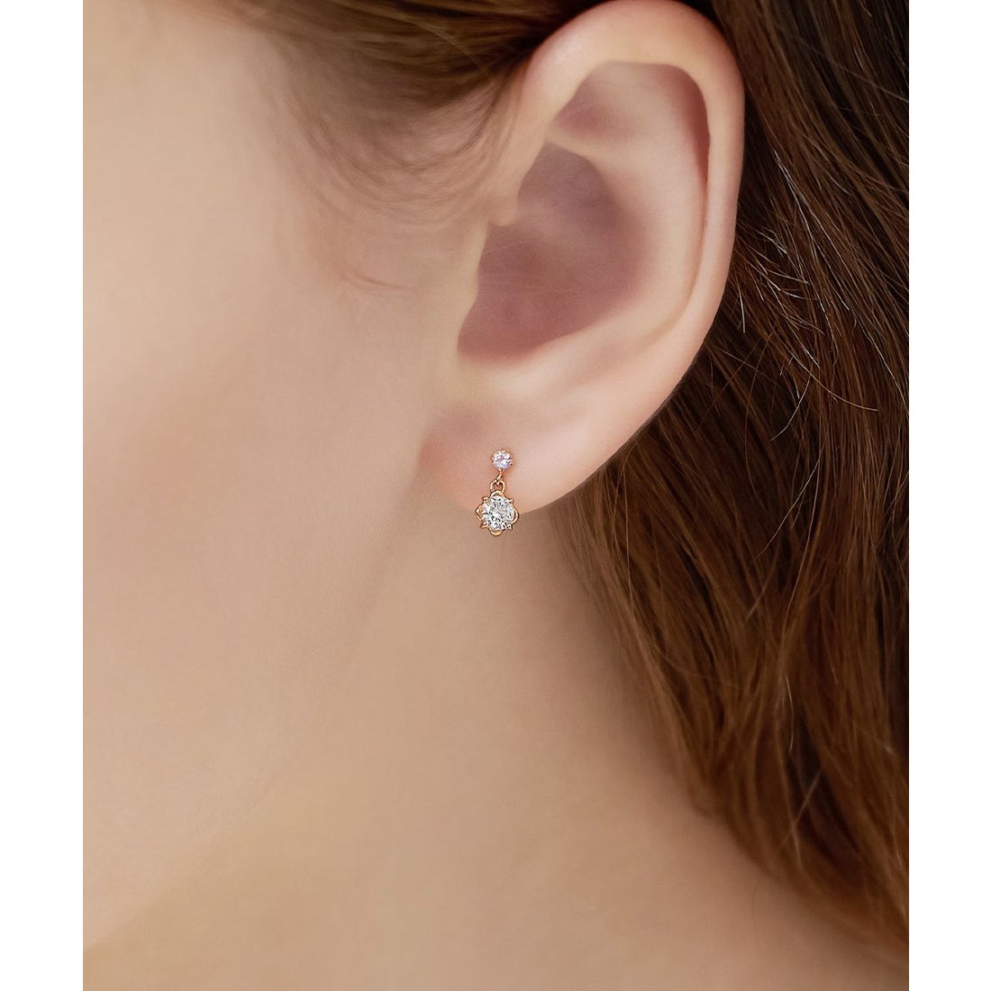 ヨンドシー 4℃ 【12月誕生石】K10ピンクゴールド ピアス （ピンク