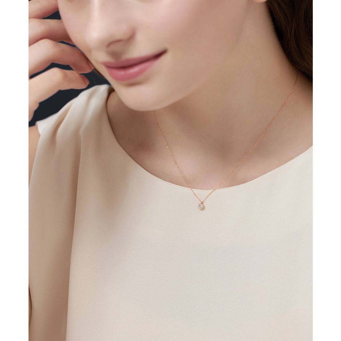 ヨンドシー 4℃ 【数量限定】K10ピンクゴールド 一粒 ネックレス