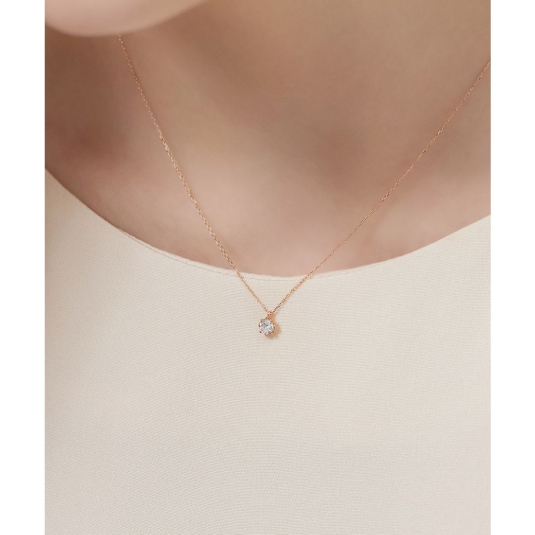 ヨンドシー 4℃ 【数量限定】K10ピンクゴールド 一粒 ネックレス