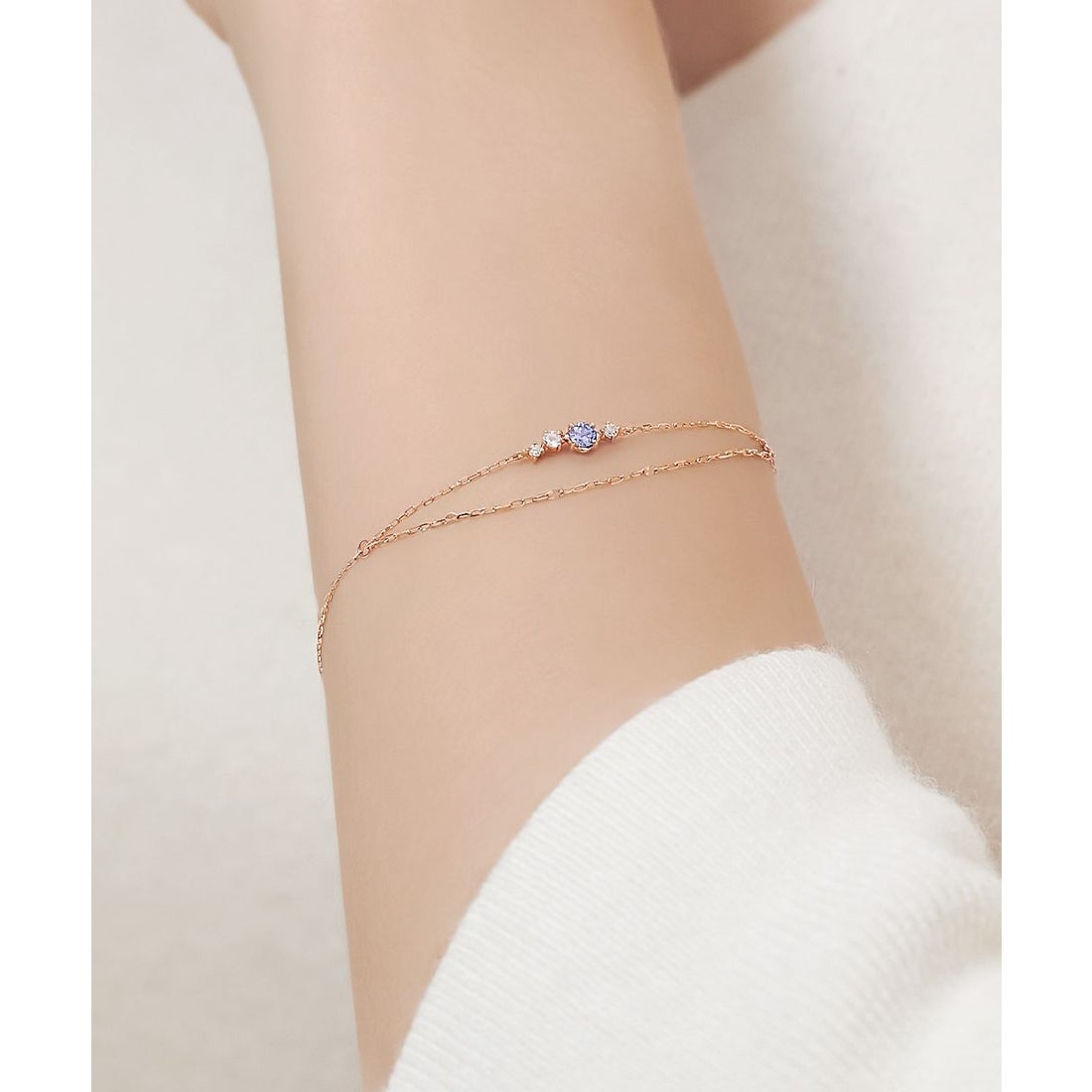 ヨンドシー 4℃ 【12月誕生石】K10ピンクゴールド ブレスレット