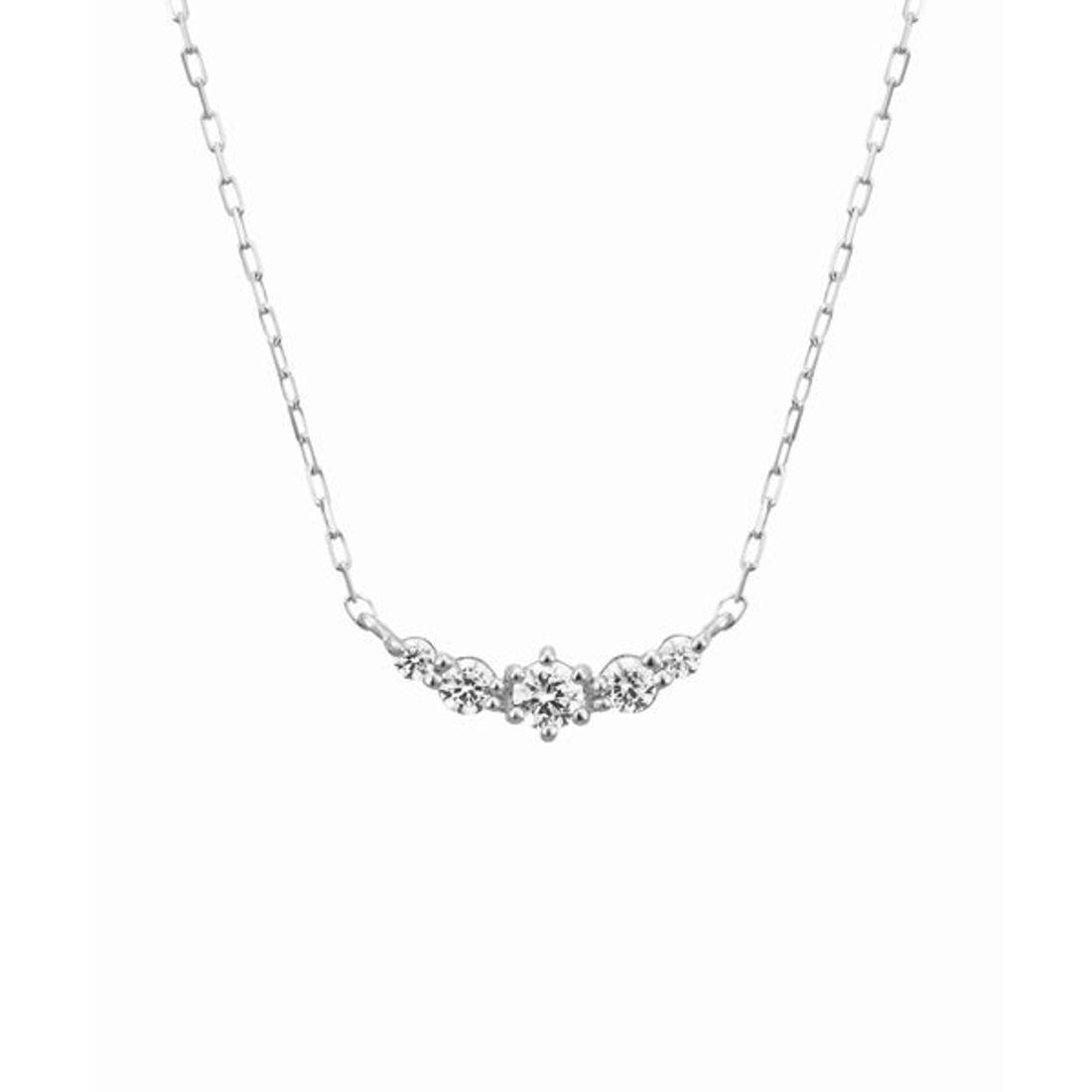 ヨンドシー 4℃ K10ホワイトゴールドネックレス （ホワイトゴールド