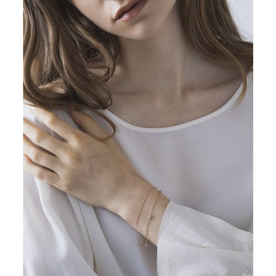 ヨンドシー 4℃ K10PG2連ブレスレット （ピンクゴールド