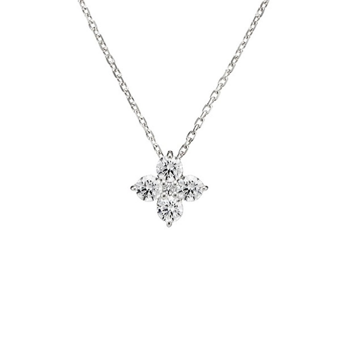 ヨンドシー 4℃ 4℃エターナルシルバー フラワーネックレス （シルバー