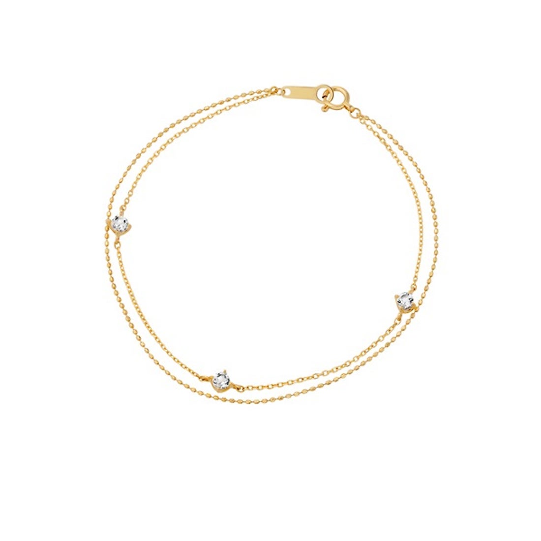 4℃ K10 yg イエローゴールド 2連 ブレスレット ヨンドシー 4℃ K10