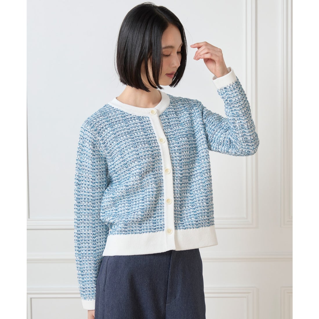 セブンアイディコンセプト 7-IDconcept. 《大きいサイズ》ツイード