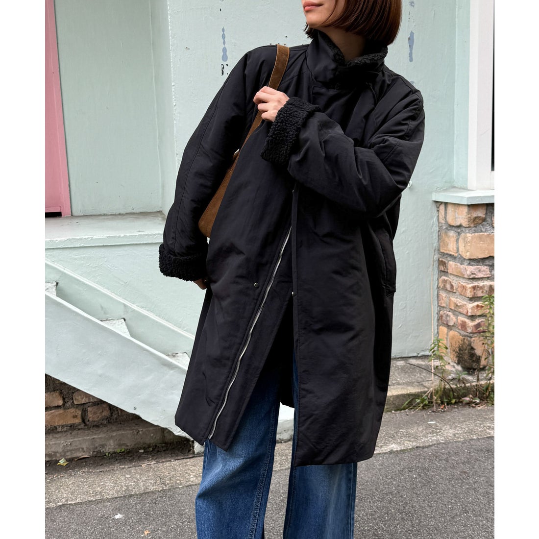 キャナルジーン CANAL JEAN diggity 中ボアハーフコート （ベージュ