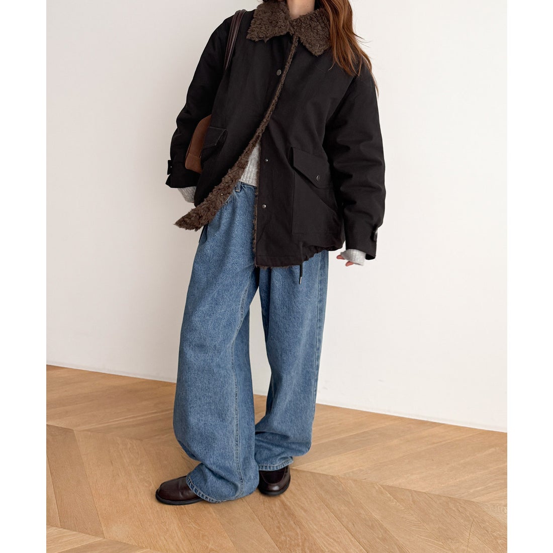 キャナルジーン CANAL JEAN diggity 襟ボアハーフダウンコート