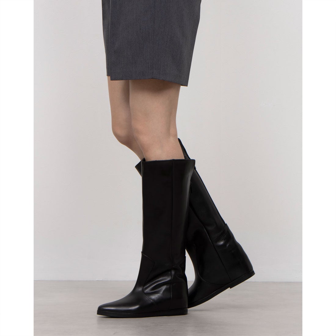 コルソローマ ノーヴェ CORSO ROMA 9 インヒール ロングブーツ （NERO