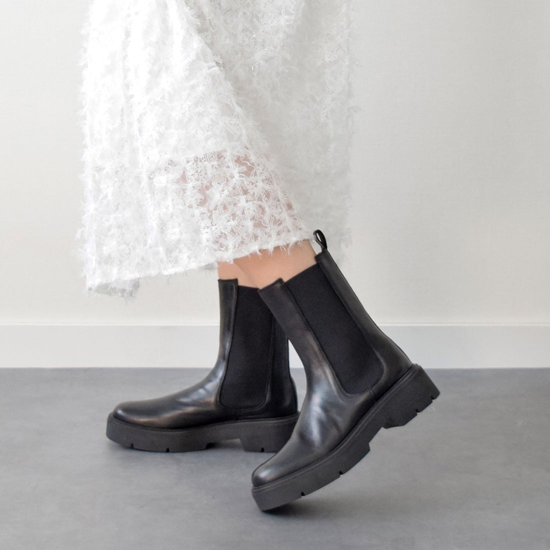 コルソローマ ノーヴェ CORSO ROMA 9 厚底サイドゴアショートブーツ