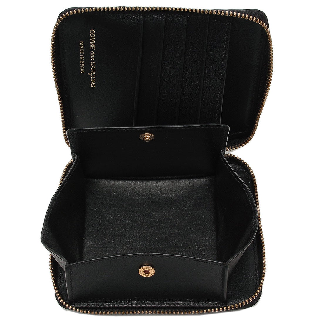 コムデギャルソン COMME des GARCONS 二つ折り財布 ミニ財布 ブラック