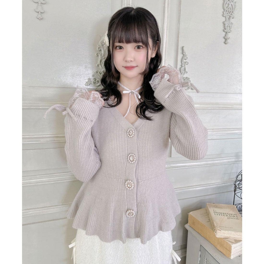 クチュールバイロジータ couture BY ROJITA ペプラムラメニット