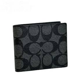 コーチ COACH 折りたたみ財布 F66551QBTN2 （ブラック/タン