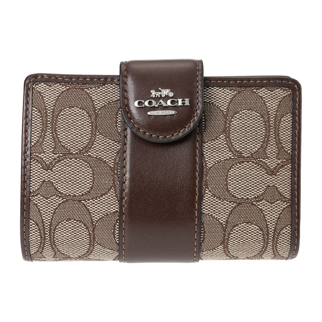 コーチ COACH 2つ折り財布 シグネチャー ジャカード ミディアム