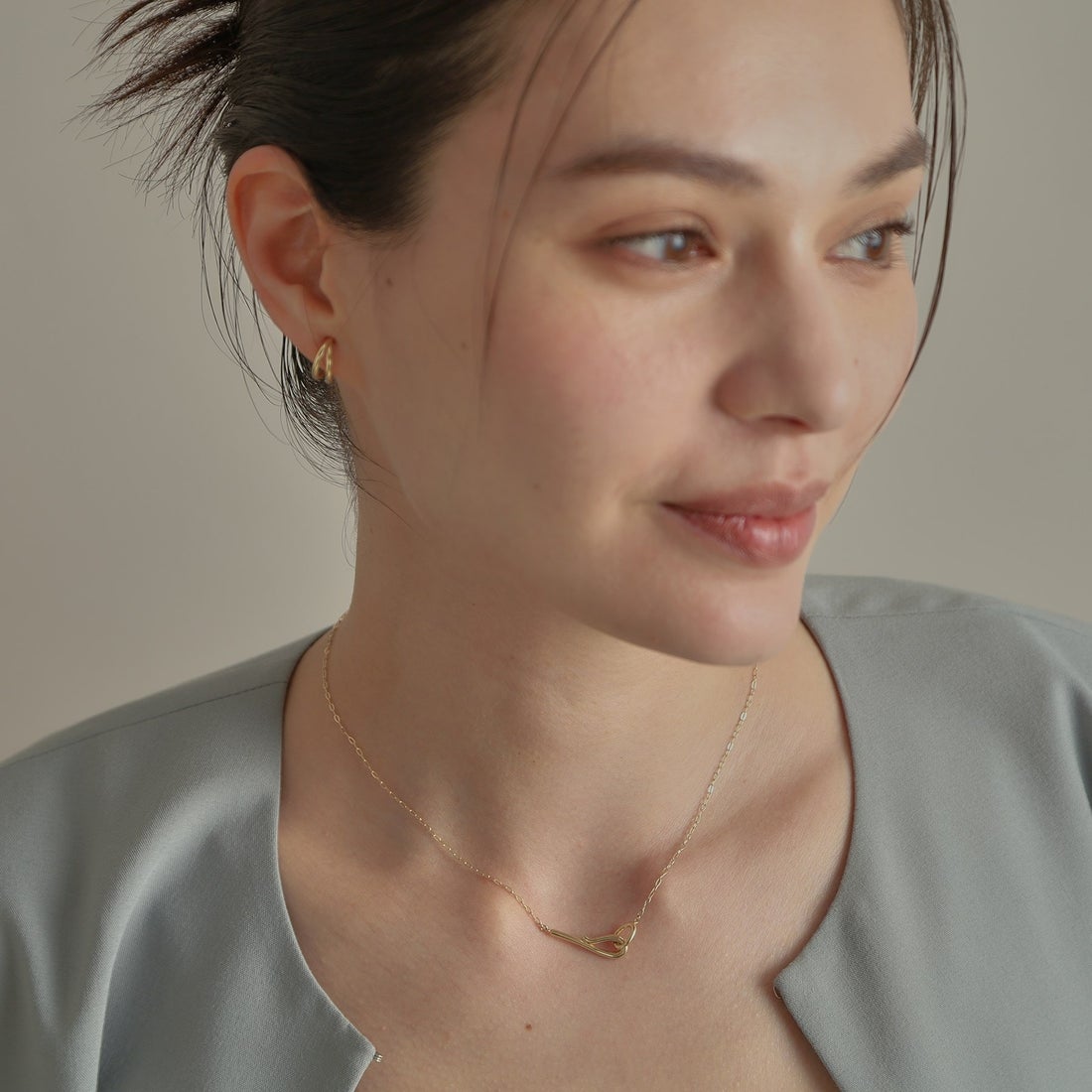 ココシュニック COCOSHNIK K10フックモチーフ ネックレス （イエロー