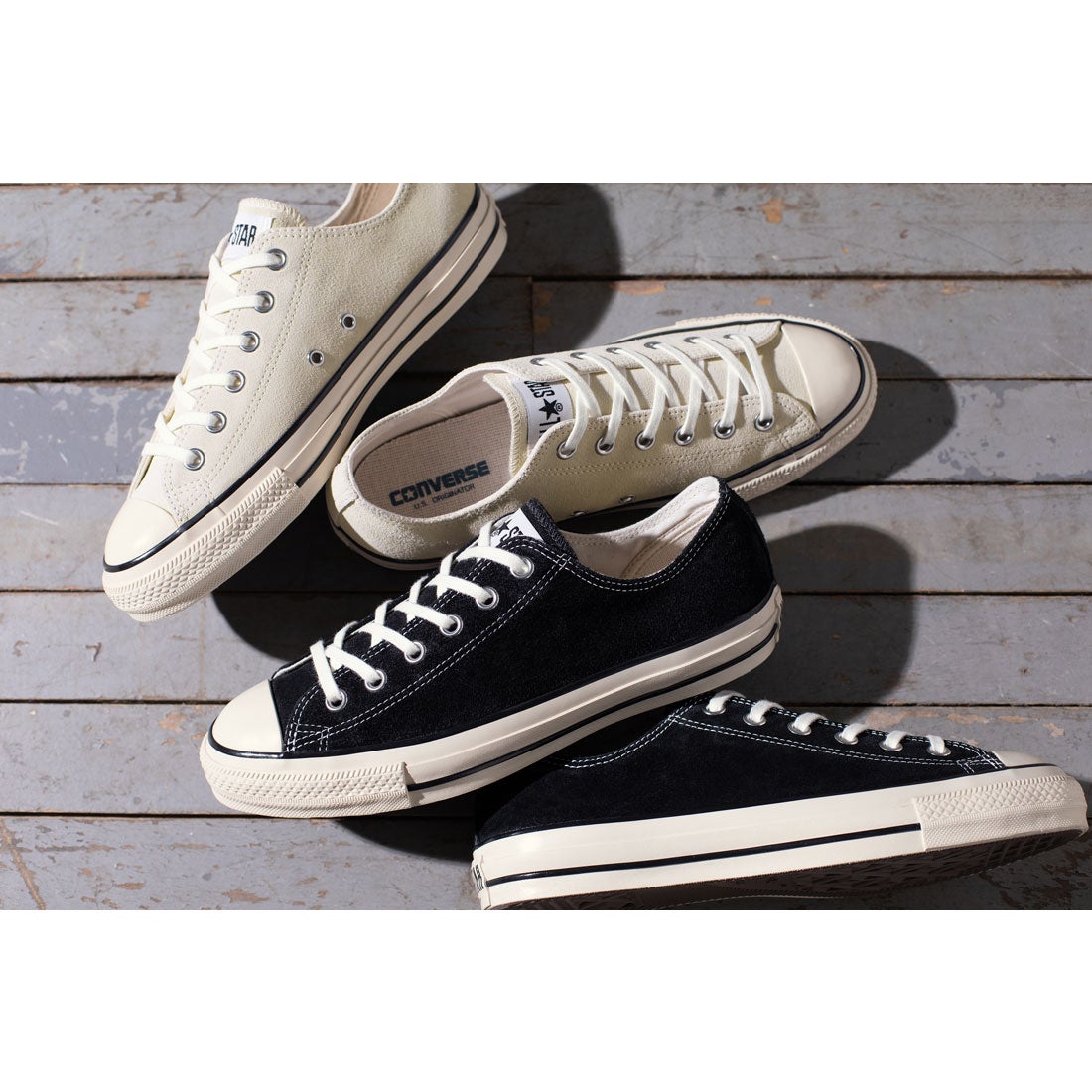 コンバース CONVERSE スエード オールスター US OX （ブラック） -waja