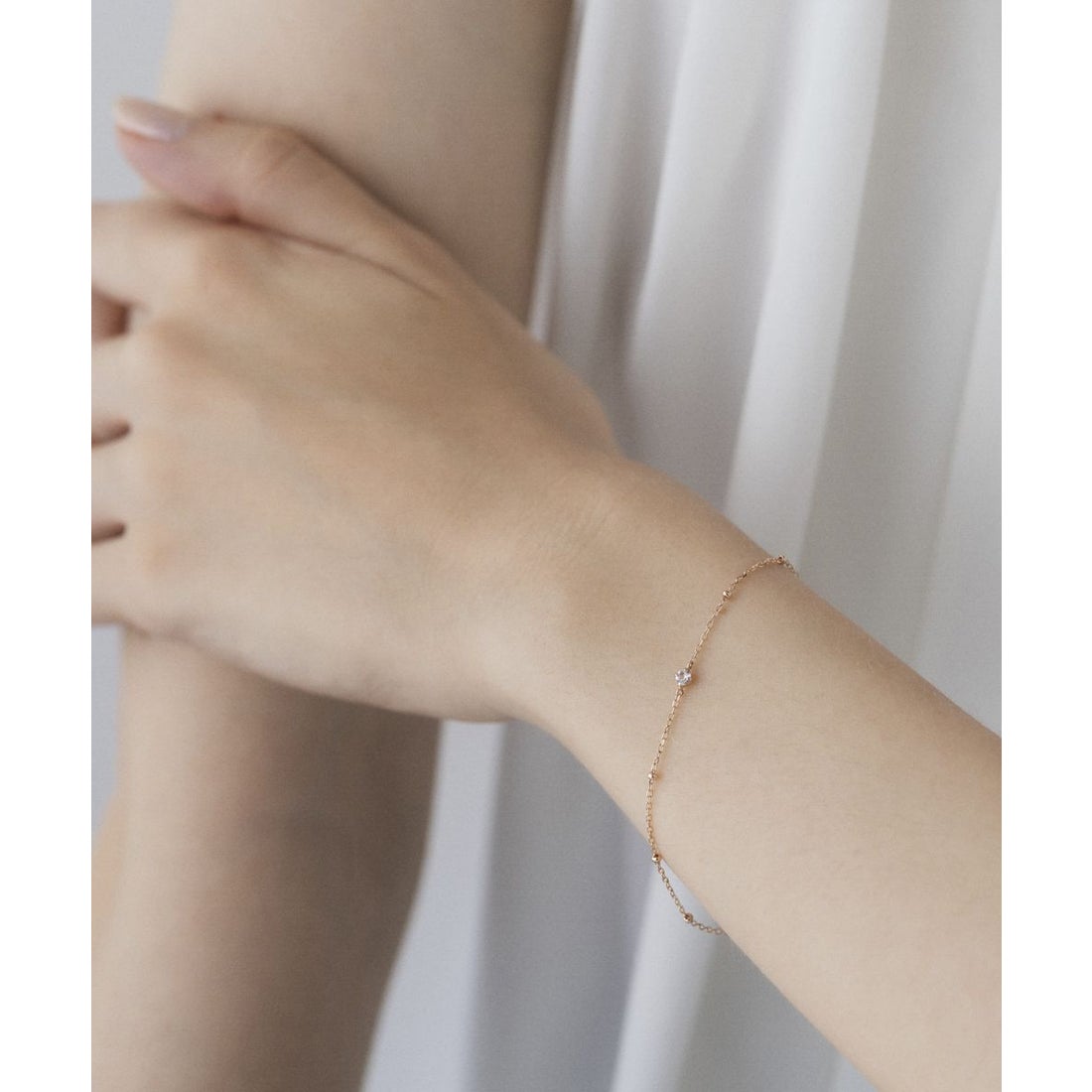 カナルヨンドシー Canal4℃ K10ピンクゴールドブレスレット （ピンク