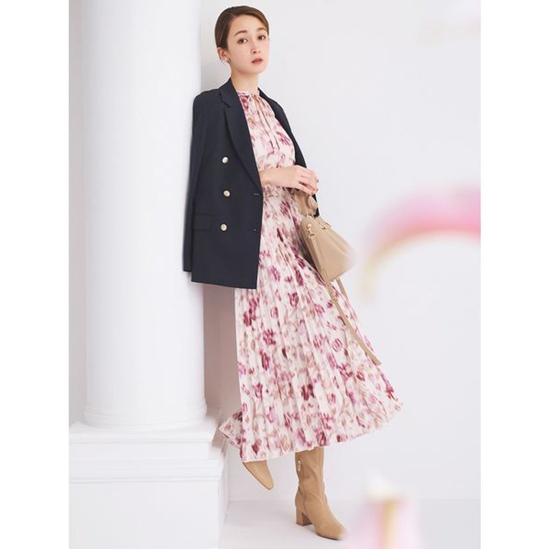 セルフォード CELFORD ブラードフラワープリントワンピース （BLK