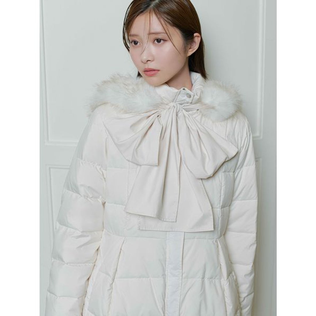 セルフォード CELFORD フードリボンロングダウンコート （IVR