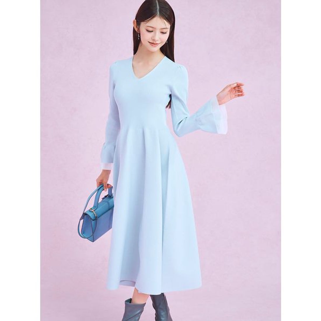 セルフォード CELFORD シアーミックスホールガーメントワンピース