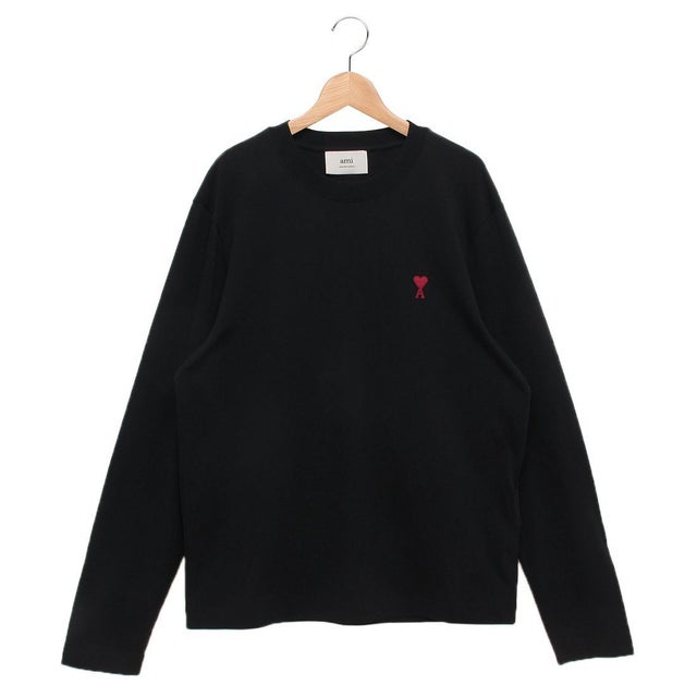 アミパリス Ami Paris ニット セーター ブラック メンズ AMI PARIS
