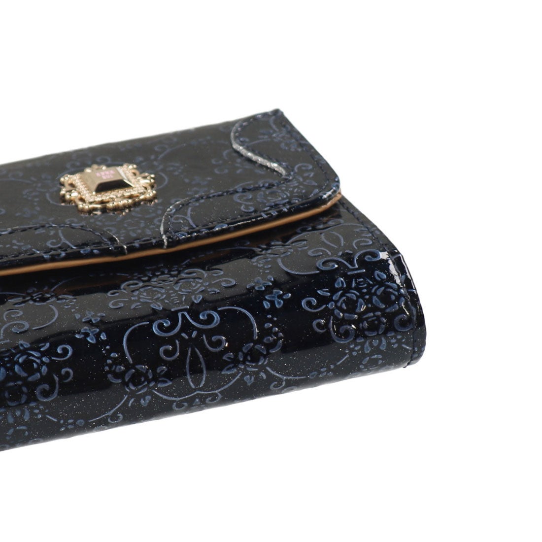 アナスイ ANNA SUI ルーミー 口金二つ折り財布 （ネイビー） -人気