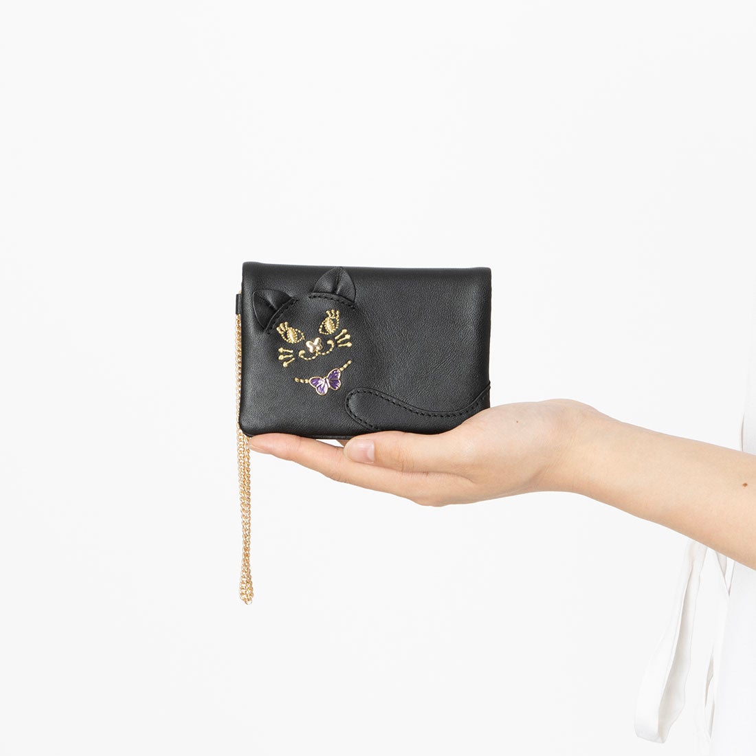 アナスイ ANNA SUI TITIソフト 2面パスケース （ブラック） -人気