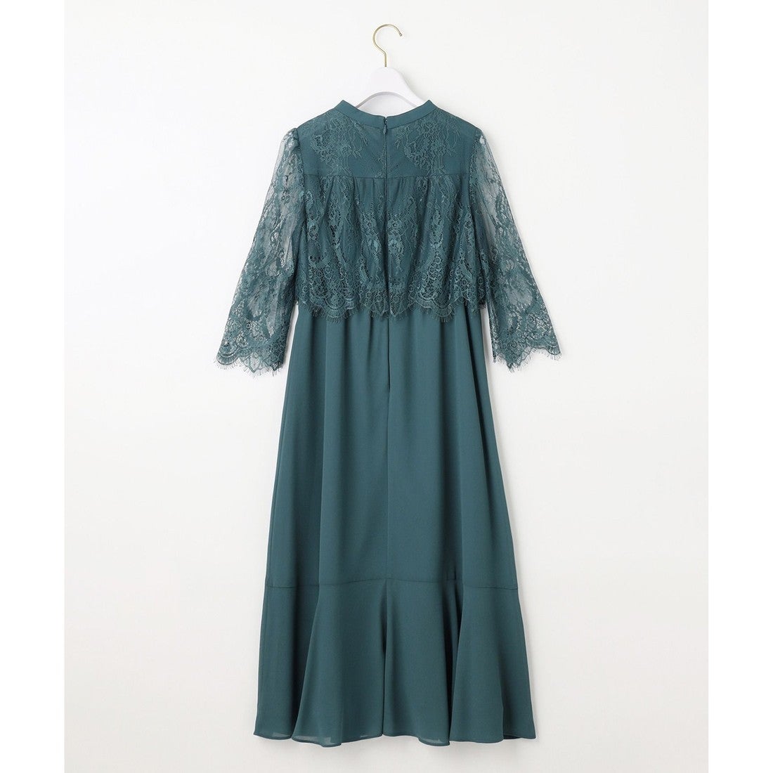 ANY SIS 【洗える】レーシーケープ ドレス （ネイビー） -ファッション