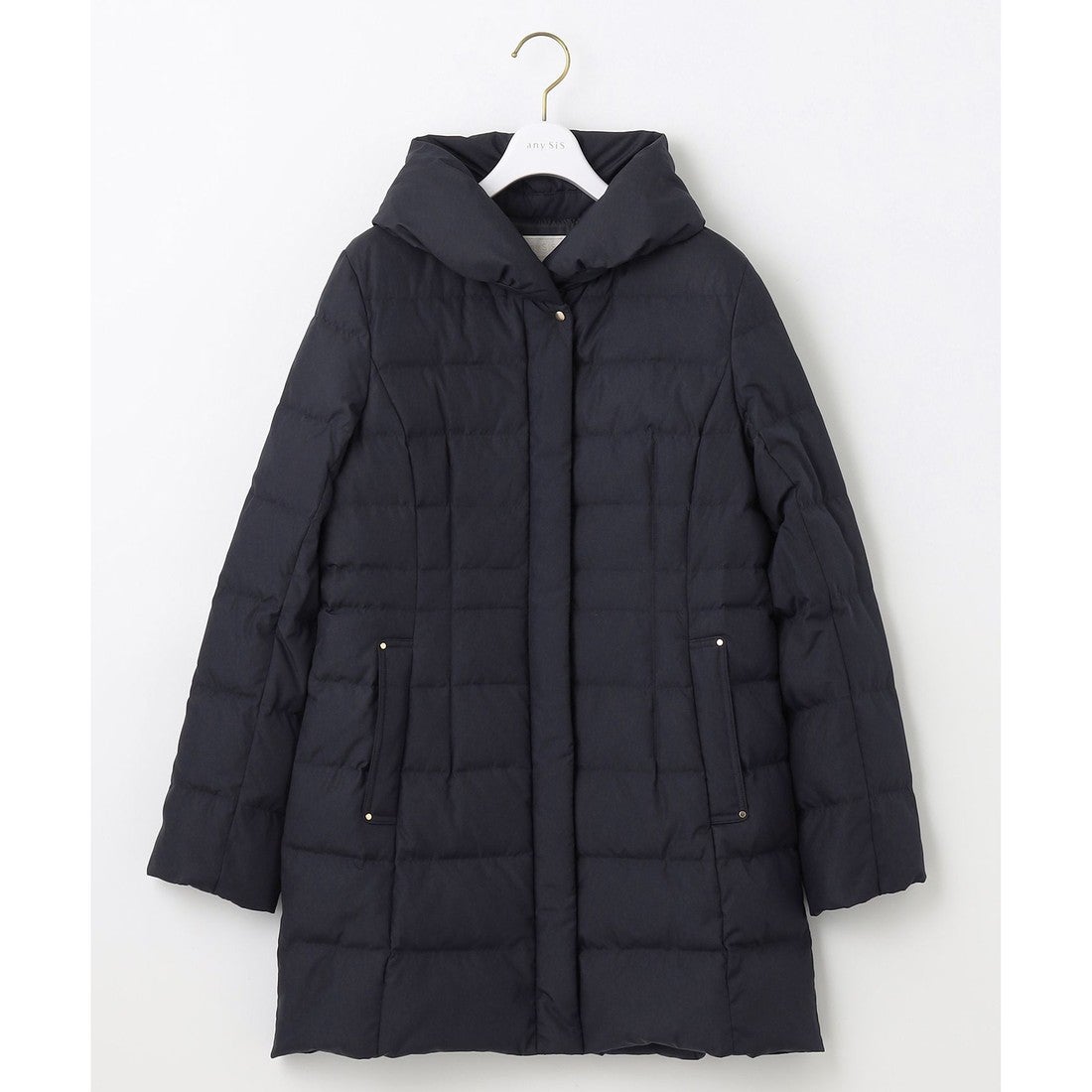 ANY SIS 【洗える】エレガンスショールカラー ミドルダウン （ブラック