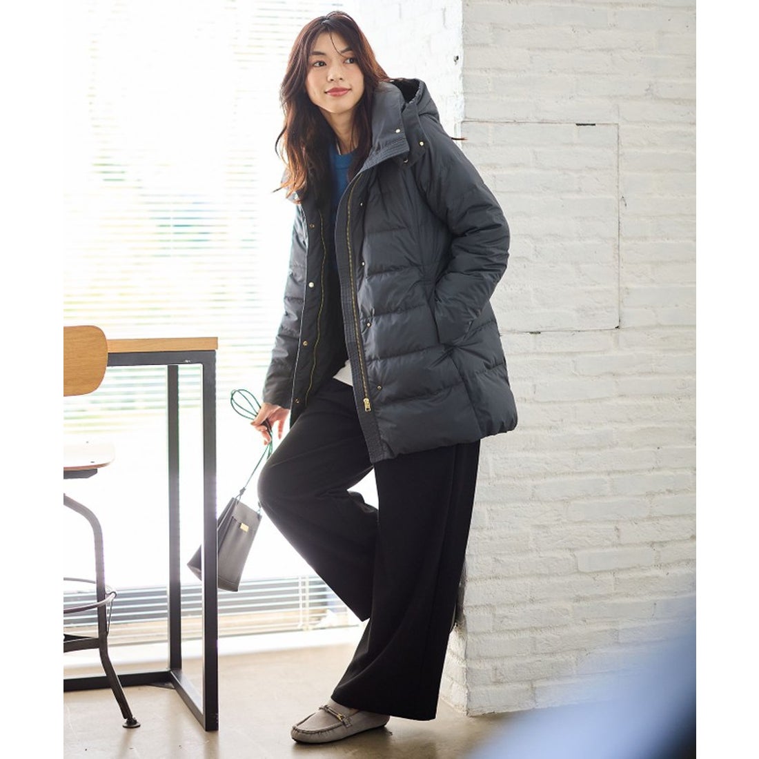 エニィ ANY 【洗濯機可/フード取り外し可能/撥水】楽映えリッチロング