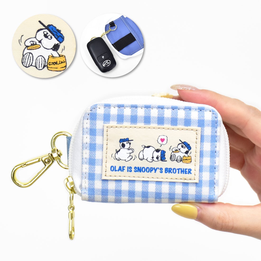 ランナー RUNNER スヌーピー オラフ スマートキーケース クリア窓付き