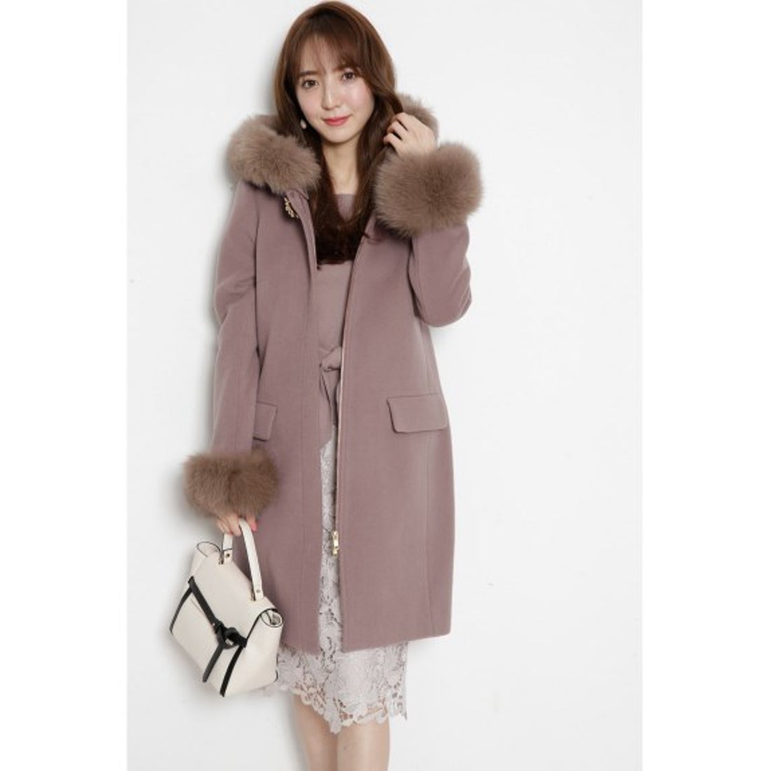 Apuweiser-riche フードファー付5wayコート （モカ） -ファッション