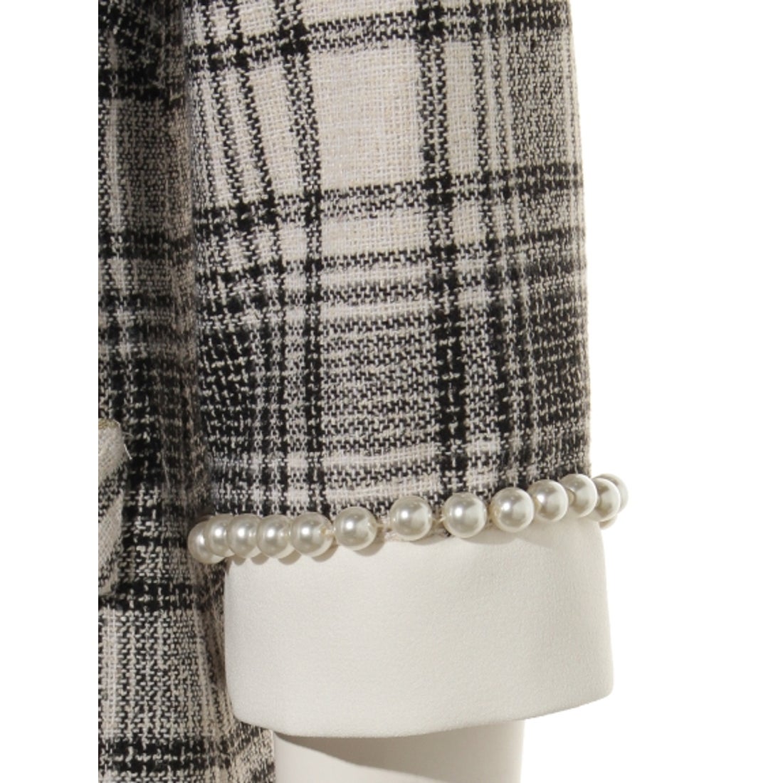 Apuweiser-riche ツイードパールワンピース （チェック
