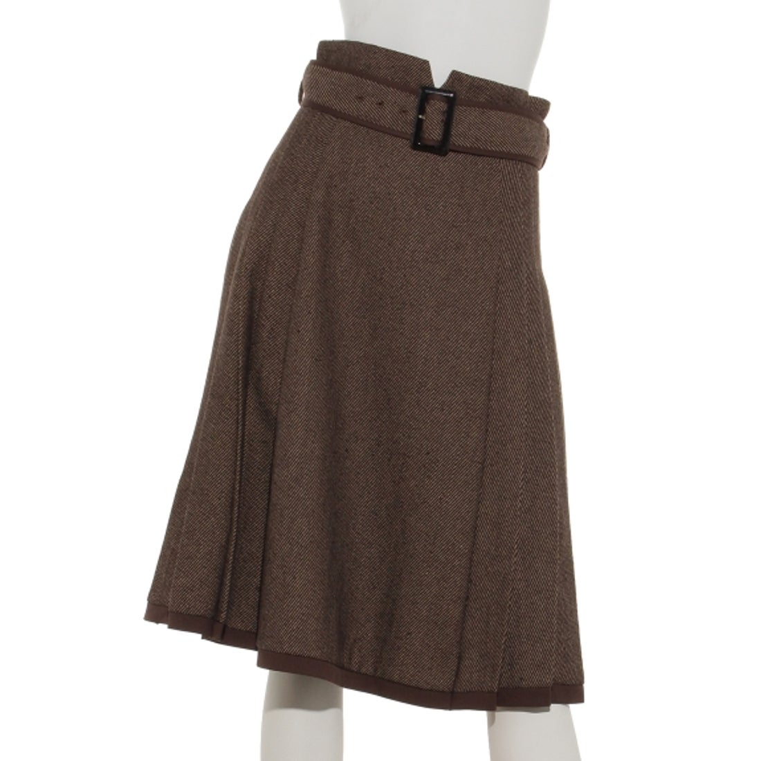 Apuweiser-riche ツイード配色フレアスカート （ブラウン