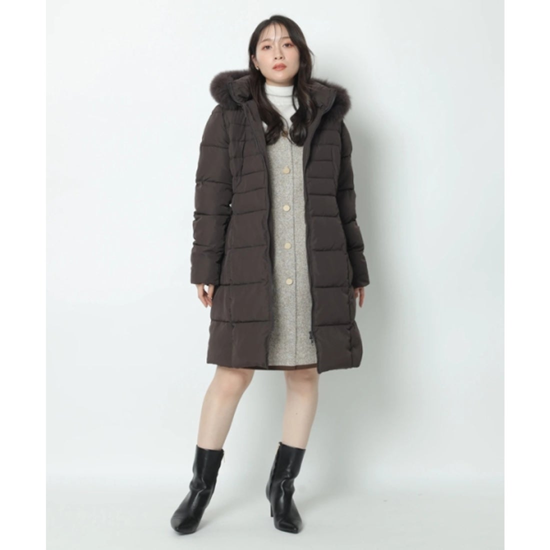 アプワイザー・リッシェ Apuweiser-riche ウエストマークミディコート