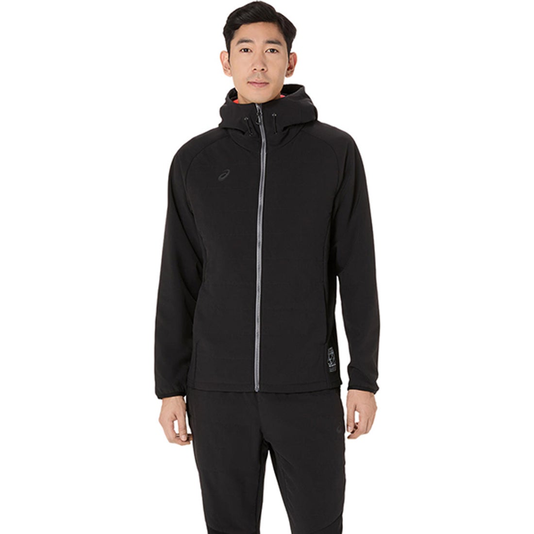 ASICS アシックス ハイブリッド中わたフリースフーディー(ブラック