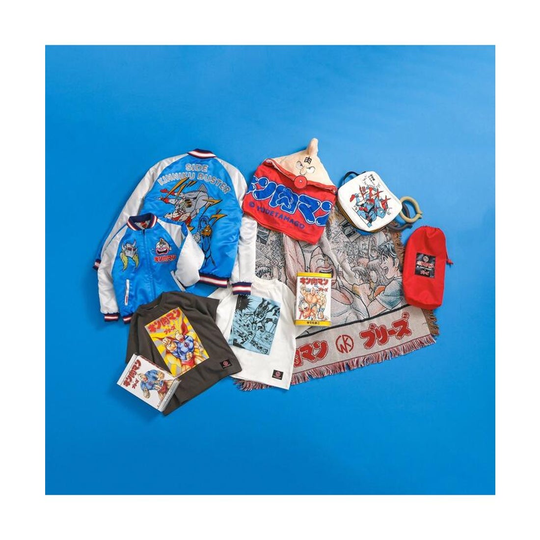 ブリーズ BREEZE 【キン肉マンコラボ】スーベニアスカジャン （ブルー