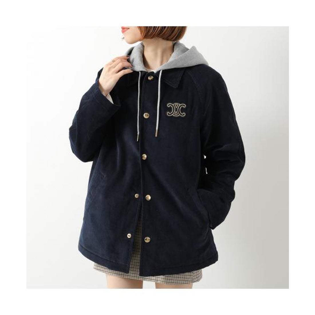 セリーヌ CELINE CELINE カーコートジャケット TRIOMPHE RV0O6694V