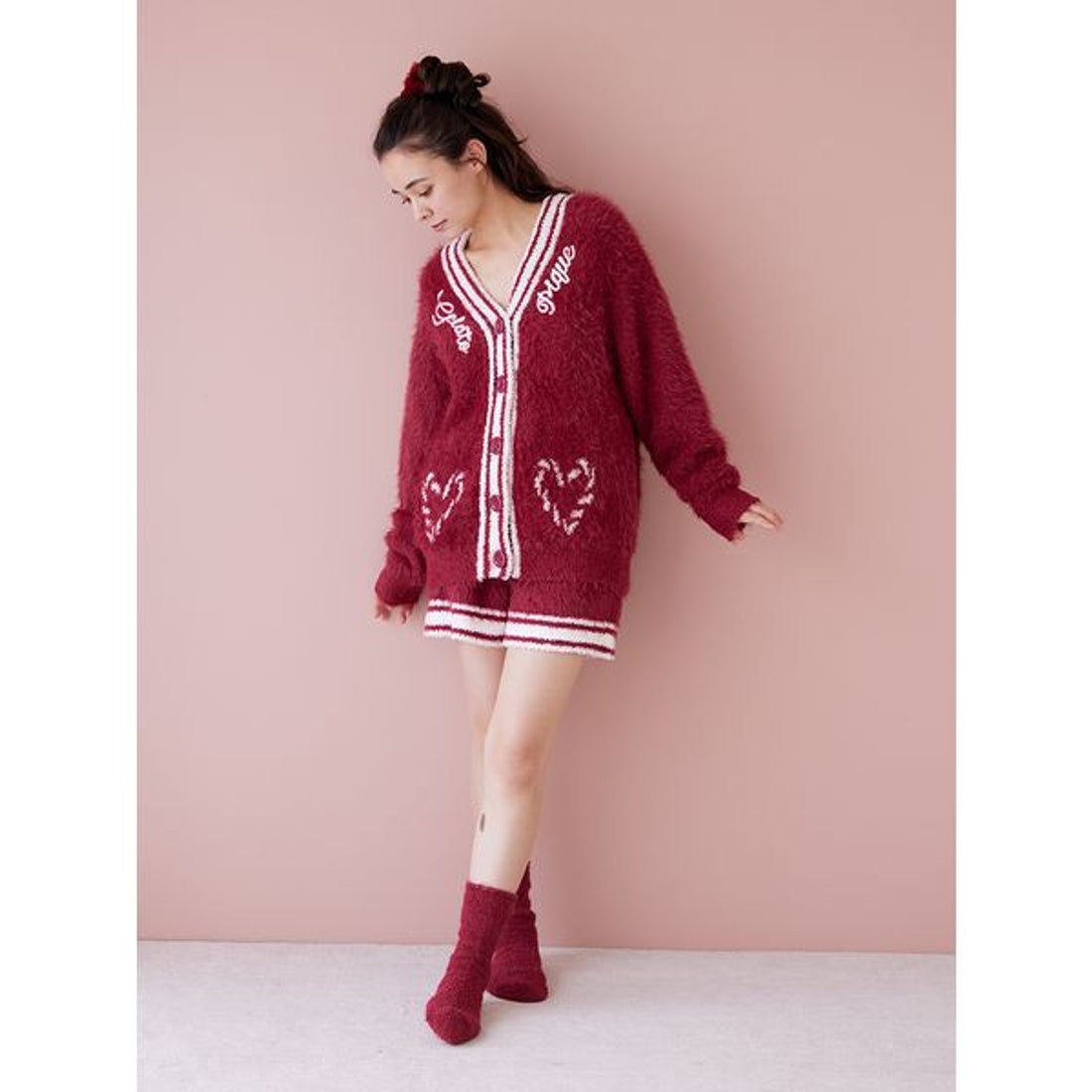 ジェラートピケ gelato pique 【HOLIDAY】フェザーソックス （RED