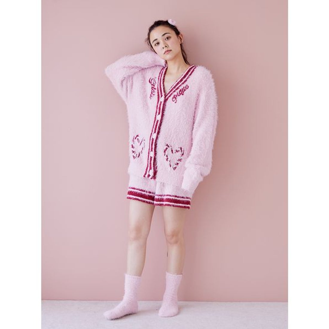 ジェラートピケ gelato pique 【HOLIDAY】フェザーソックス （RED