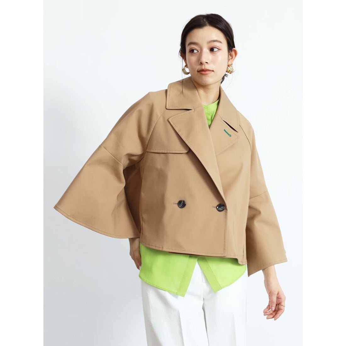 グランターブル Grandtable フレアスリーブショートアウター （ブルー