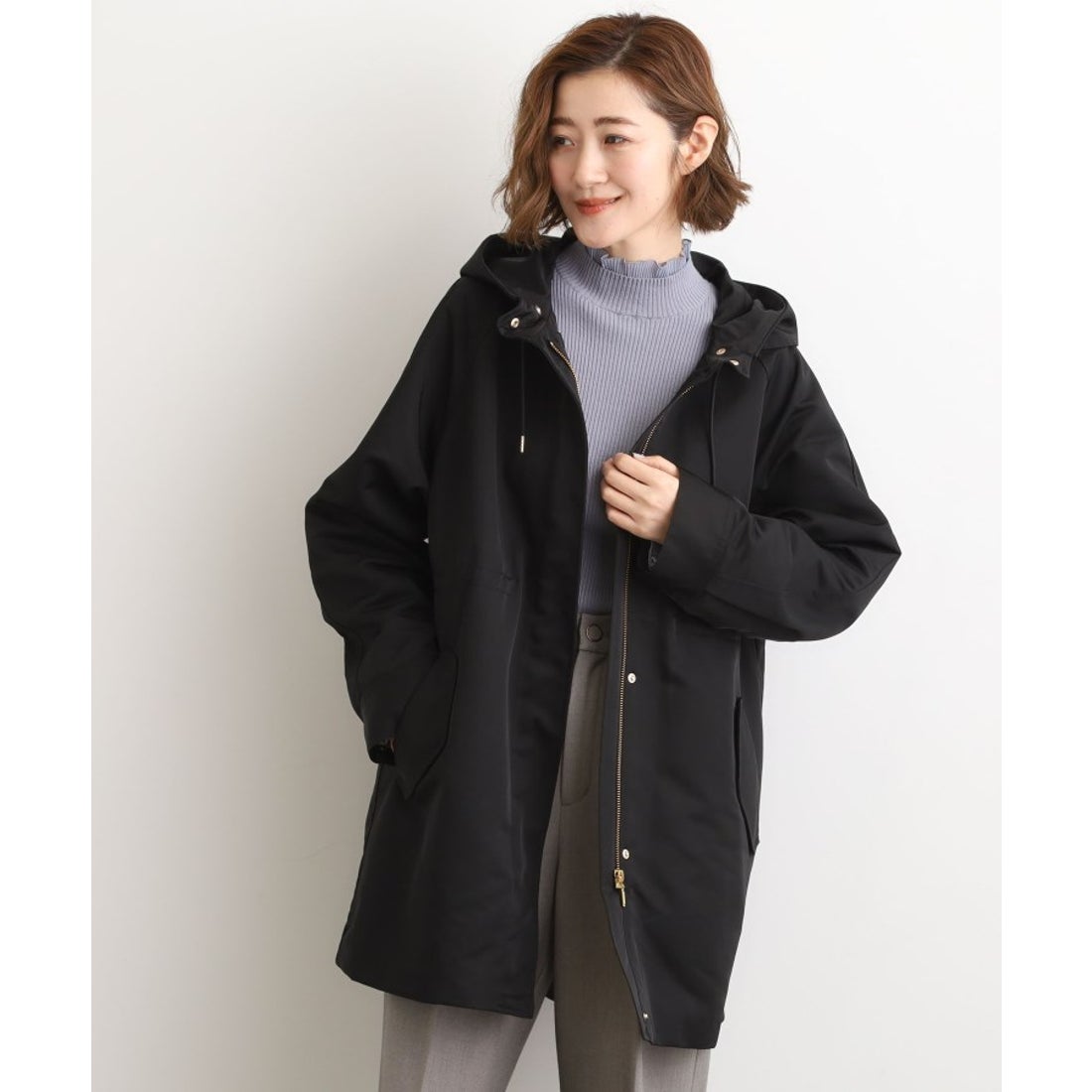 グローブ grove ボアライナー付き3WAYモッズコート （ブラック(019
